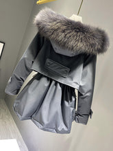 Load image into Gallery viewer, Hooded Faux Fur Collar Down Jacket