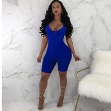 Load image into Gallery viewer, V-neck Biker Shorts Bodysuit