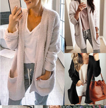 Load image into Gallery viewer, Fleeced Mid-length Cardigan