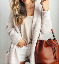 Load image into Gallery viewer, Fleeced Mid-length Cardigan