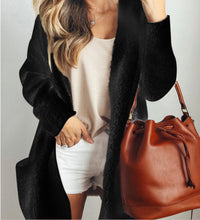 Load image into Gallery viewer, Fleeced Mid-length Cardigan