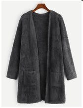 Load image into Gallery viewer, Fleeced Mid-length Cardigan