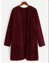 Load image into Gallery viewer, Fleeced Mid-length Cardigan