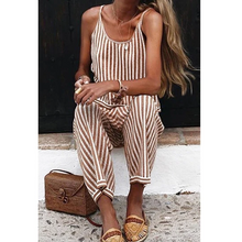 Load image into Gallery viewer, Stripped Sleeveless Jumpsuit