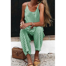 Load image into Gallery viewer, Stripped Sleeveless Jumpsuit