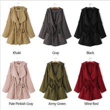 Load image into Gallery viewer, Hooded Trench Jacket