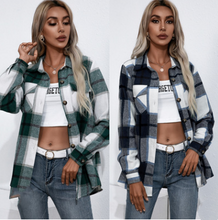 Load image into Gallery viewer, Plaid Loose Casual Shirt Jacket