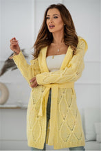 Load image into Gallery viewer, Hooded Knit Maxi Casual Cardigan