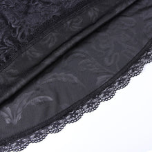 Load image into Gallery viewer, Velvet Lace Trimmed Skirt