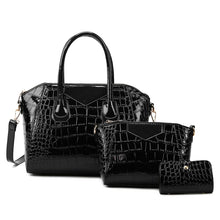 Load image into Gallery viewer, Three-Piece Crocodile Designed Handbag