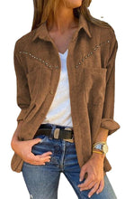 Load image into Gallery viewer, Rivet Accented Pocket Shirt