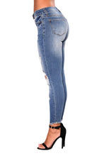 Load image into Gallery viewer, Stretch Cropped Ripped Women's Skinny Jeans