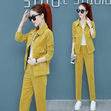 Load image into Gallery viewer, Corduroy Casual Pants Suit
