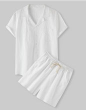 Load image into Gallery viewer, Cotton Short Sleeve Shorts Set