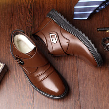 Load image into Gallery viewer, High-Top Leather Cashmere Lined Shoes