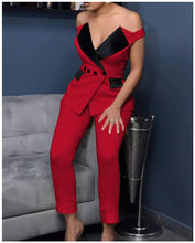 Load image into Gallery viewer, Off The Shoulder Tuxedo Style 2PC Suit