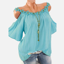 Load image into Gallery viewer, Flowered Collar & Strapless Top