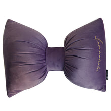 Load image into Gallery viewer, Velvet Bow Tie Accent Pillow