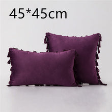Load image into Gallery viewer, Tassel velvet sofa pillowcase