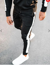 Load image into Gallery viewer, Striped Hooded Jogger Suit