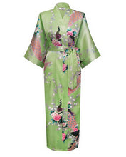 Load image into Gallery viewer, Japanese Satin Peacock Robe