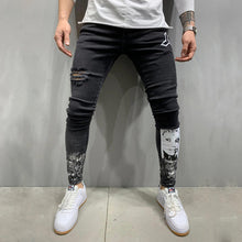 Load image into Gallery viewer, Ripped Stretch Black Jeans