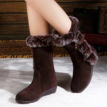 Load image into Gallery viewer, Snow Boots Mid-calf Faux Fur Plush Winter Women Boots