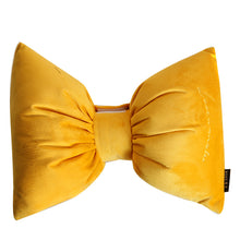Load image into Gallery viewer, Velvet Bow Tie Accent Pillow