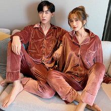 Load image into Gallery viewer, Couples Warm Velveteen Pajamas