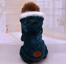 Load image into Gallery viewer, Big Fur Collar Velour Dog Coat