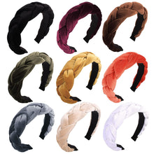 Load image into Gallery viewer, Braided Velvet Headband