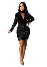 Load image into Gallery viewer, Sequined Velour dress