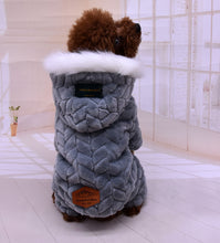 Load image into Gallery viewer, Big Fur Collar Velour Dog Coat