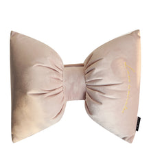 Load image into Gallery viewer, Velvet Bow Tie Accent Pillow