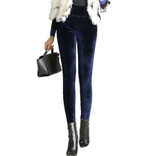 Load image into Gallery viewer, High Waisted Velvet Pants, Leggings