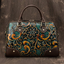 Load image into Gallery viewer, Carved Graphic Print Leather Handbag