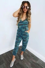 Load image into Gallery viewer, Camouflage Drawstring Jumpsuit