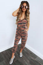 Load image into Gallery viewer, Camouflage Drawstring Jumpsuit