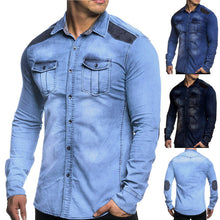 Load image into Gallery viewer, Patch Denim Shirt