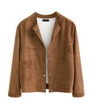 Load image into Gallery viewer, Suede Single Breasted Jacket