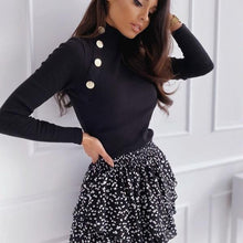 Load image into Gallery viewer, Button Accented Turtleneck Sweater