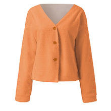 Load image into Gallery viewer, V-Neck 3 Button Plush Sweater