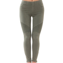Load image into Gallery viewer, Solid Color Textured Jegging Pants