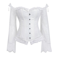Load image into Gallery viewer, Corset Top With Lace Long Sleeves