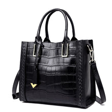 Load image into Gallery viewer, Crocodile Pattern Woven Leather Handbags