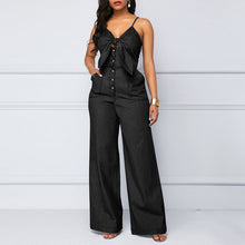 Load image into Gallery viewer, Bow Accented Loose Fit Jumpsuit