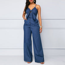 Load image into Gallery viewer, Bow Accented Loose Fit Jumpsuit
