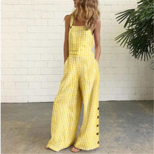 Load image into Gallery viewer, Checkered Wide-Leg Jumpsuit