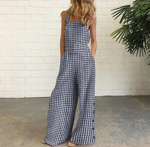 Load image into Gallery viewer, Checkered Wide-Leg Jumpsuit