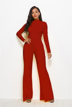 Load image into Gallery viewer, Round Neck, Paneled Wide Leg Jumpsuit